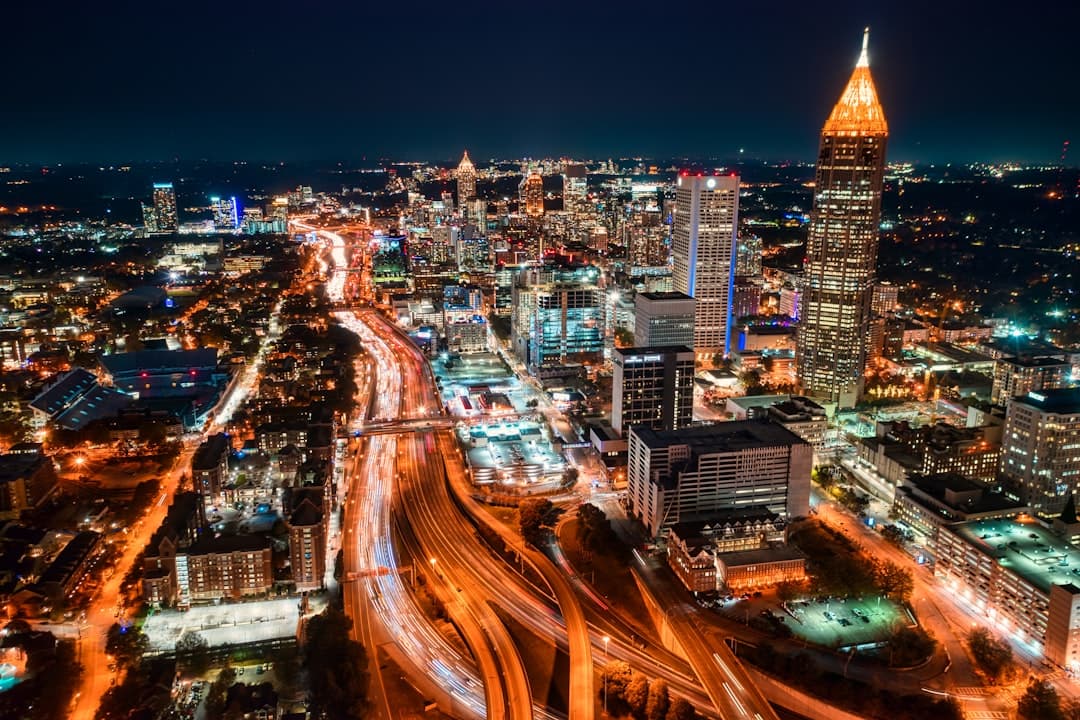 Atlanta skyline during golden hour